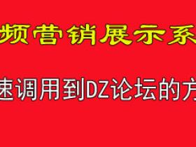 视频营销展示系统快速调用到DZ论坛的方法